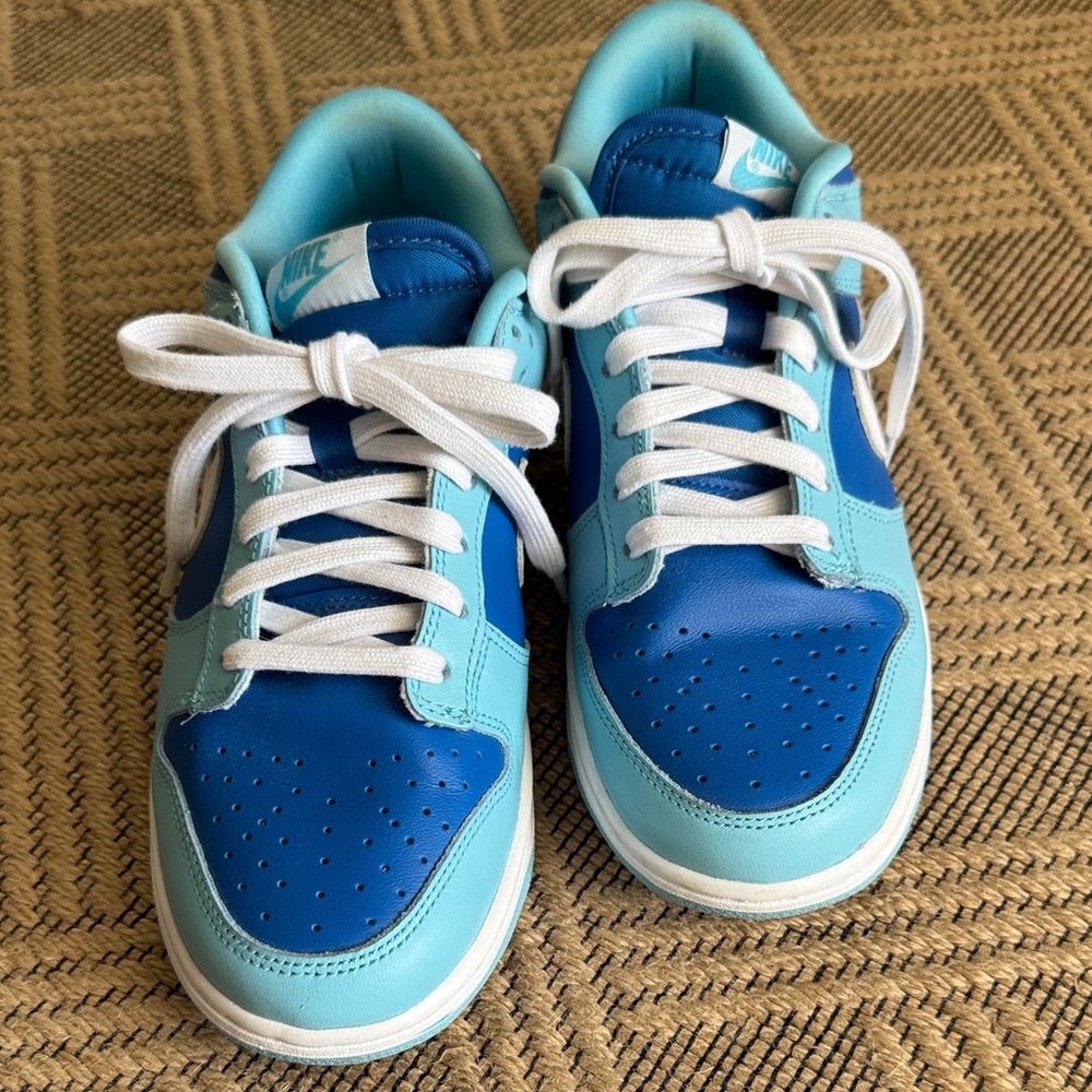 Nike Dunks Aqua and Blue Women's Sneakers